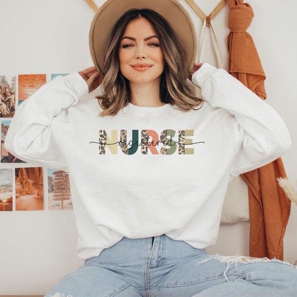 Tops - Registered Nurse Sweatshirt Cozy Pullover Sweatshirt